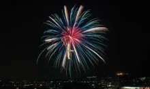 Fireworks over the Uji River