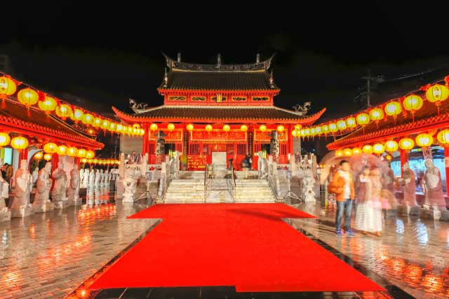 Minato-koen lantern for the Year of the Dog - Nagasaki Lantern Festival, Kyushu, Japan.