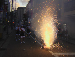 Nagashi Shoro Festival fireworks.