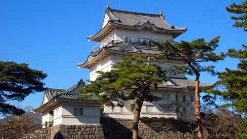 View of Odawara Castle, Kanagawa, Japan.