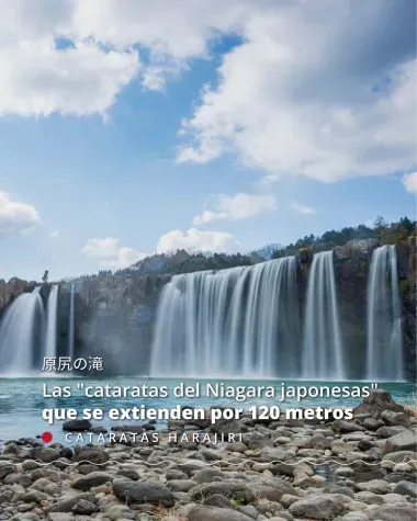 Las "cataratas del Niagara japonesas" que se extienden por 120 metros