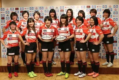 L'équipe de rugby féminine japonaise à 7 en 2013