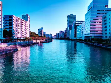 Río Meguro en Shinagawa, Tokio