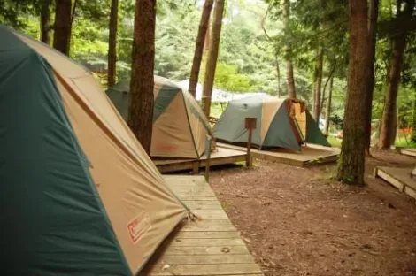 Tenda di un camping giapponese.