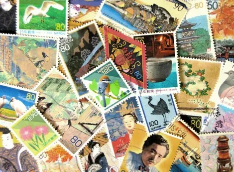 Un patchwork de timbres émis par la Poste Japonaise ces dernières années.