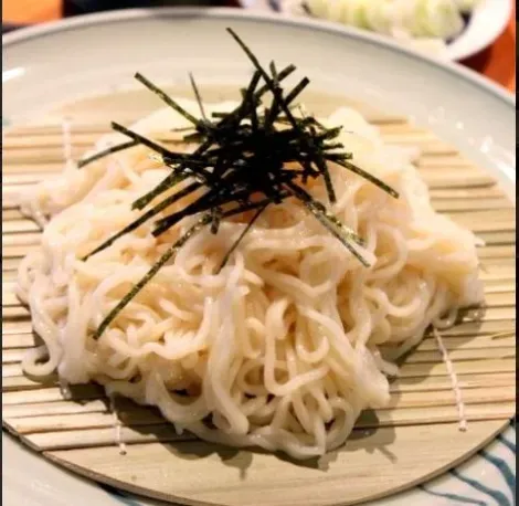 A dish of udon prepared on the advice of Buddha Bellies (Tokyo).