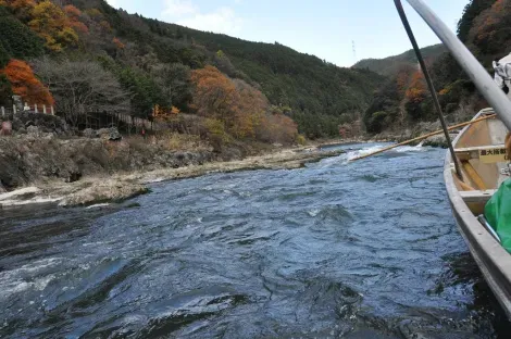 L&#39;incantevole Hozu il fiume a Kyoto.