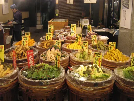 Paniers de tsukemono au marché Nishiki (Kyoto)