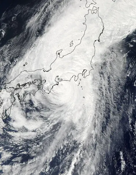 Imagen del tifón Roke acercándose a Japón en septiembre del 2011.