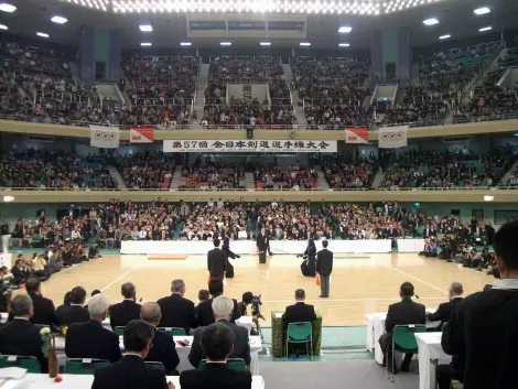 Campeonato de kendo en el Nippon Budokan.