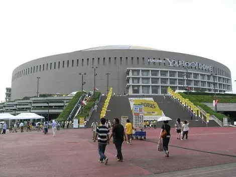 Le dôme de Fukuoka avant un match des Fukuoka Softbank Hawks