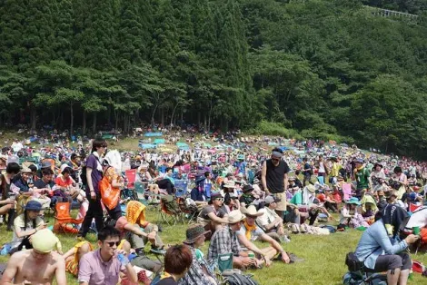 L'ambiance au Fuji Rock Festival.