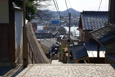 Las escaleras y callecitas del puerto de Onomichi.