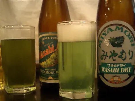 La bière au wasabi est de couleur verte !