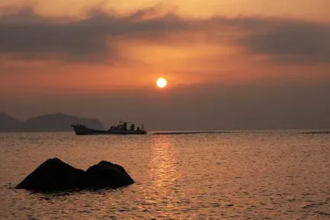 Coucher de soleil sur l'archipel de Kamijima