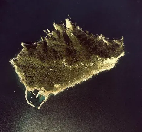 Vue aérienne d'Okinonshima