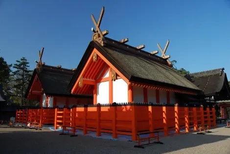 Intérieur du sanctuaire Sumiyoshi Taisha