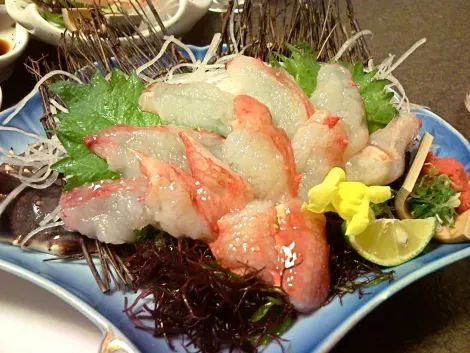 Sashimi de crabe