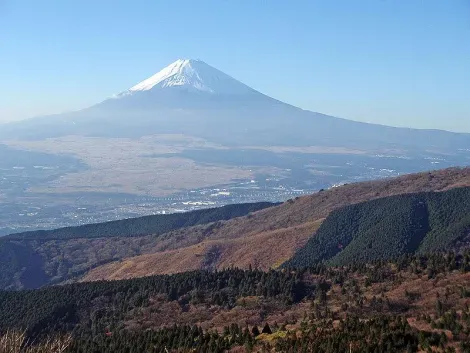 Le mont Fuji depuis la route Ashinoko Skyline