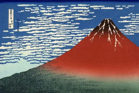 El Fuji en un día claro, 36 vistas del Monte Fuji, Hokusai, 1831-1833