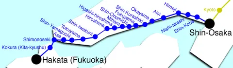 Sanyo-Shinkansen Map Sanyo-Shinkansen Map