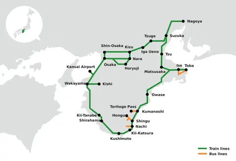 ise kumano tourist pass regional network map ise kumano tourist pass regional network map