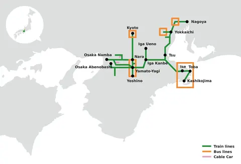 kansai kintetsu 5 day pass regional network map kansai kintetsu 5 day pass regional network map