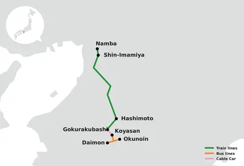 koyasan regional rail pass network map koyasan regional rail pass network map