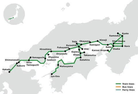 setouchi regional pass network map setouchi regional pass network map
