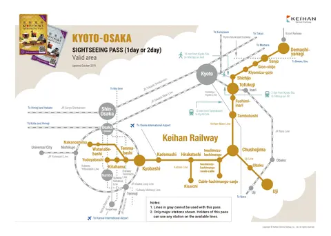 kyoto osaka sightseeing pass network map kyoto osaka sightseeing pass network map