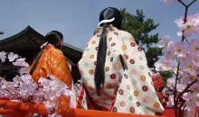 Vestimenta tradicional durante el festival de Kiyomori.