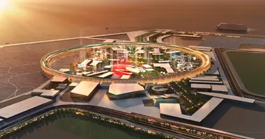 Yumeshima de nuit : Île artificielle et site de l'Expo 2025 Osaka