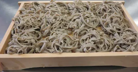 Japanese soba noodles ready to boil