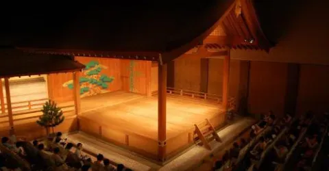 Escenario del teatro noh Kyoto Kanze Kaikan.