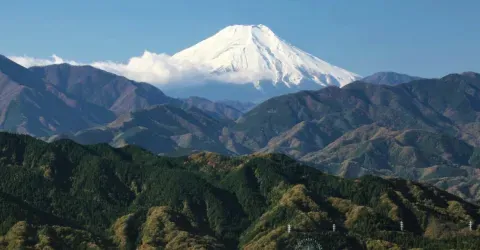 Le Mont Takao haut de 599 mètres.