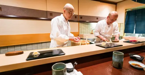 Jiro Ono et son fils aîné, Yoshikazu