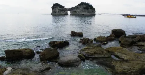 L'île d'Engetsu-tô en hiver