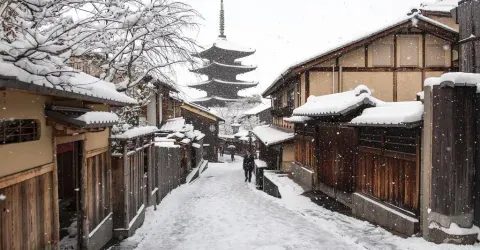 kyoto sous la neige